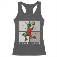 Hoop Life Racerback Tank Top Halloween Zombie Basketball Spooky Game - Wonder Print Shop