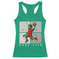 Hoop Life Racerback Tank Top Halloween Zombie Basketball Spooky Game - Wonder Print Shop