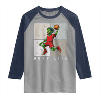 Hoop Life Raglan Shirt Halloween Zombie Basketball Spooky Game - Wonder Print Shop