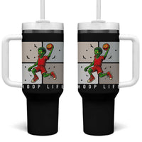 Hoop Life Tumbler With Handle Halloween Zombie Basketball Spooky Game