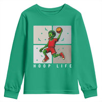 Hoop Life Youth Sweatshirt Halloween Zombie Basketball Spooky Game - Wonder Print Shop