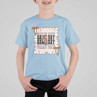 Basketball Game Day T Shirt For Kid Retro Coquette Bow Gift For Sport Lovers - Wonder Print Shop