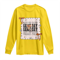 Basketball Game Day Long Sleeve Shirt Retro Coquette Bow Gift For Sport Lovers - Wonder Print Shop