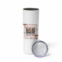 Basketball Game Day Skinny Tumbler Retro Coquette Bow Gift For Sport Lovers