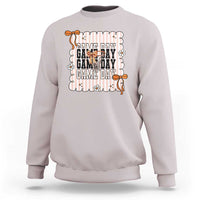 Basketball Game Day Sweatshirt Retro Coquette Bow Gift For Sport Lovers - Wonder Print Shop
