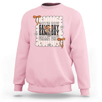 Basketball Game Day Sweatshirt Retro Coquette Bow Gift For Sport Lovers - Wonder Print Shop