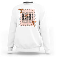 Basketball Game Day Sweatshirt Retro Coquette Bow Gift For Sport Lovers - Wonder Print Shop