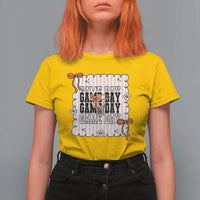 Basketball Game Day T Shirt For Women Retro Coquette Bow Gift For Sport Lovers - Wonder Print Shop