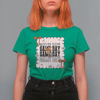 Basketball Game Day T Shirt For Women Retro Coquette Bow Gift For Sport Lovers - Wonder Print Shop