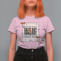 Basketball Game Day T Shirt For Women Retro Coquette Bow Gift For Sport Lovers - Wonder Print Shop