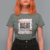 Basketball Game Day T Shirt For Women Retro Coquette Bow Gift For Sport Lovers - Wonder Print Shop