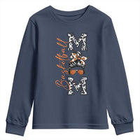 Basketball Mom Youth Sweatshirt Retro Style Gift For Sports Lover - Wonder Print Shop