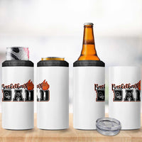 Basketball Dad 4 in 1 Can Cooler Tumbler Gift For Sport Lover