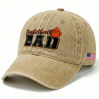Basketball Dad Washed Cotton Baseball Cap Gift For Sport Lover