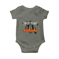 Basketball Dad Baby Onesie Camouflage Flame Graphic For Sport Lover - Wonder Print Shop