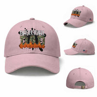 Basketball Dad Baseball Cap Camouflage Flame Graphic For Sport Lover