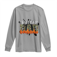 Basketball Dad Long Sleeve Shirt Camouflage Flame Graphic For Sport Lover - Wonder Print Shop