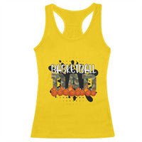 Basketball Dad Racerback Tank Top Camouflage Flame Graphic For Sport Lover - Wonder Print Shop