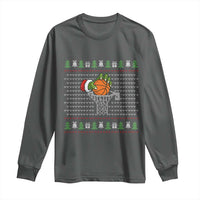 Funny Zombie Hand Basketball Christmas Gift Long Sleeve Shirt - Wonder Print Shop