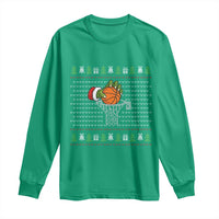 Funny Zombie Hand Basketball Christmas Gift Long Sleeve Shirt - Wonder Print Shop