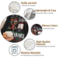 Seasons Swishes Throw Blanket Funny Gingerbread Basketball Christmas Gift - Wonder Print Shop