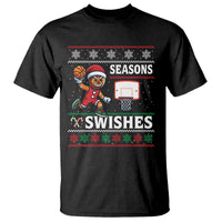 Seasons Swishes T Shirt Funny Gingerbread Basketball Christmas Gift - Wonder Print Shop