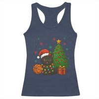 Funny Christmas Black Cat Racerback Tank Top Gift For Cat Lover - Wonder Print Shop