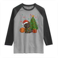 Funny Christmas Black Cat Raglan Shirt Gift For Cat Lover - Wonder Print Shop