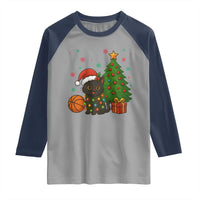 Funny Christmas Black Cat Raglan Shirt Gift For Cat Lover - Wonder Print Shop