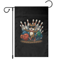 Funny Bowler Gift Garden Flag Bowling Cat With Sunglasses - Wonder Print Shop