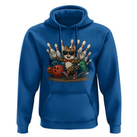 Funny Bowler Gift Hoodie Bowling Cat With Sunglasses - Wonder Print Shop