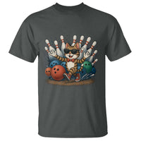 Funny Bowler Gift T Shirt Bowling Cat With Sunglasses - Wonder Print Shop