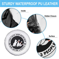 I Like Cats And Bowling And Maybe 3 People Spare Tire Cover Funny Cat Lovers - Wonder Print Shop