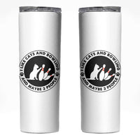 I Like Cats And Bowling And Maybe 3 People Skinny Tumbler Funny Cat Lovers - Wonder Print Shop