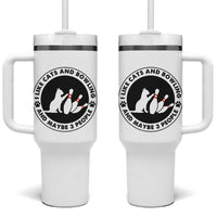 I Like Cats And Bowling And Maybe 3 People Tumbler With Handle Funny Cat Lovers - Wonder Print Shop