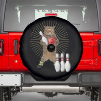 Funny Cat Bowling Meme Spare Tire Cover Gift For Bowlers - Wonder Print Shop