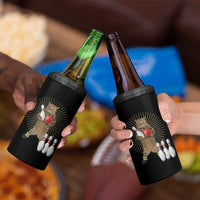 Funny Cat Bowling Meme 4 in 1 Can Cooler Tumbler Gift For Bowlers - Wonder Print Shop