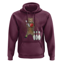 Funny Cat Bowling Meme Hoodie Gift For Bowlers - Wonder Print Shop