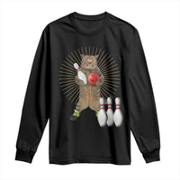 Funny Cat Bowling Meme Long Sleeve Shirt Gift For Bowlers - Wonder Print Shop
