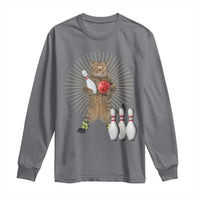 Funny Cat Bowling Meme Long Sleeve Shirt Gift For Bowlers - Wonder Print Shop