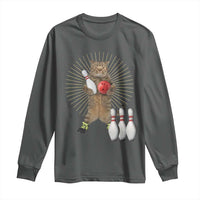 Funny Cat Bowling Meme Long Sleeve Shirt Gift For Bowlers - Wonder Print Shop