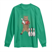 Funny Cat Bowling Meme Long Sleeve Shirt Gift For Bowlers - Wonder Print Shop