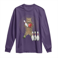 Funny Cat Bowling Meme Long Sleeve Shirt Gift For Bowlers - Wonder Print Shop