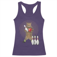 Funny Cat Bowling Meme Racerback Tank Top Gift For Bowlers - Wonder Print Shop