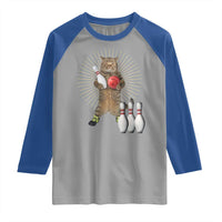 Funny Cat Bowling Meme Raglan Shirt Gift For Bowlers - Wonder Print Shop