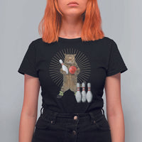 Funny Cat Bowling Meme T Shirt For Women Gift For Bowlers - Wonder Print Shop