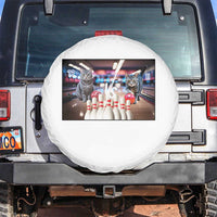 Funny Cats Bowling Battle Spare Tire Cover Gift For Cat Lovers - Wonder Print Shop