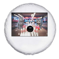 Funny Cats Bowling Battle Spare Tire Cover Gift For Cat Lovers - Wonder Print Shop
