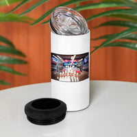 Funny Cats Bowling Battle 4 in 1 Can Cooler Tumbler Gift For Cat Lovers - Wonder Print Shop