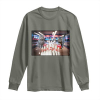 Funny Cats Bowling Battle Long Sleeve Shirt Gift For Cat Lovers - Wonder Print Shop